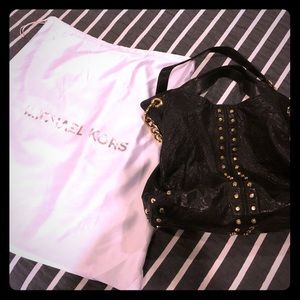 Michael Kors gold studded purse